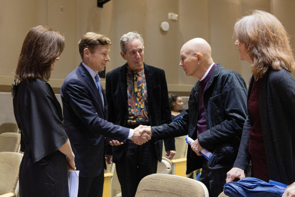Group photo of attendees at the lecture reception
